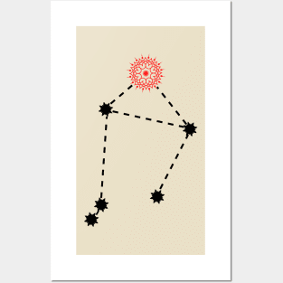 Vishakha Nakshatra Hindu Vedic Sidereal Astrology Constellation Posters and Art